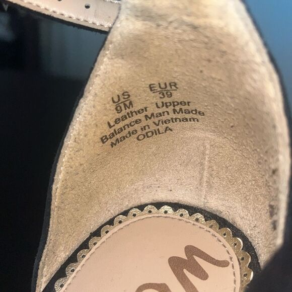 Sam Edleman Odilia Nude Tan Leather Scalloped Heels Size 9 - Picture 9 of 13